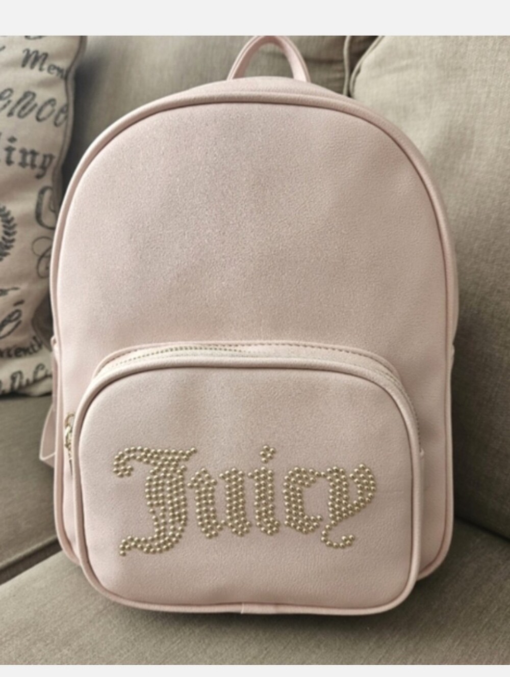 Juicy Couture Baby Pink Backpack With Gold Accents New With Tags